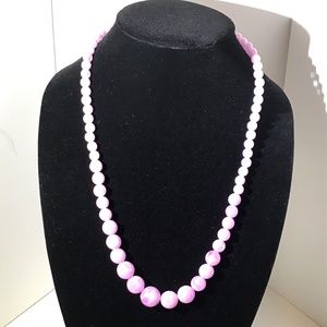 Vintage Purple Graduated Bead Necklace